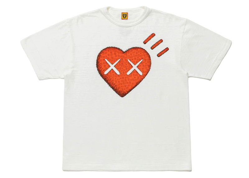 T-paita KAWS KAWS x Human Made Heart T-Shirt Valkoinen | XX22TE008