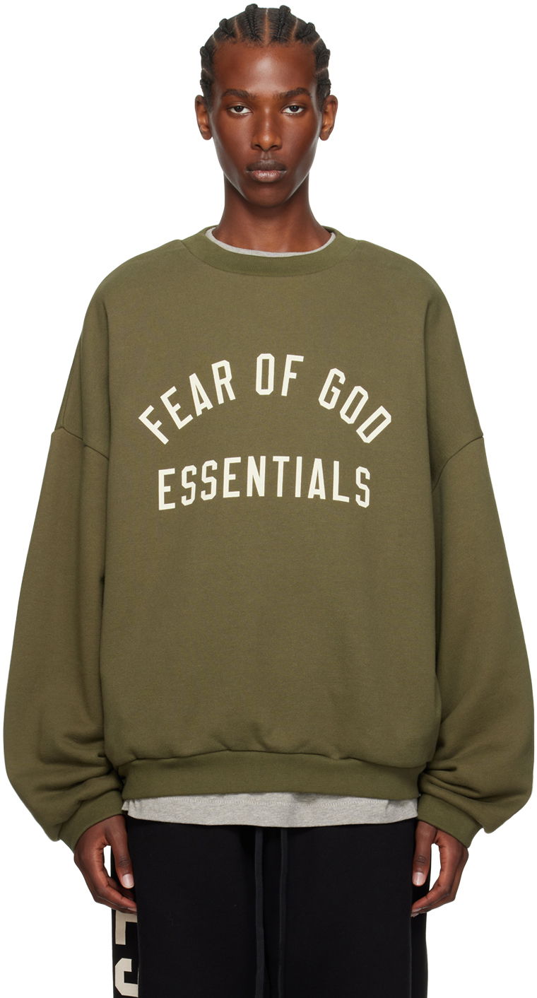Huppari Fear of God Designer Crewneck Sweatshirt Vihreä | 192BT246265F