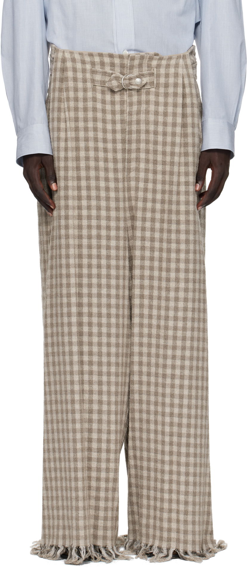 Housut HED MAYNER Hed Mayner Check Trousers Beige | HMMB30041A-HB201