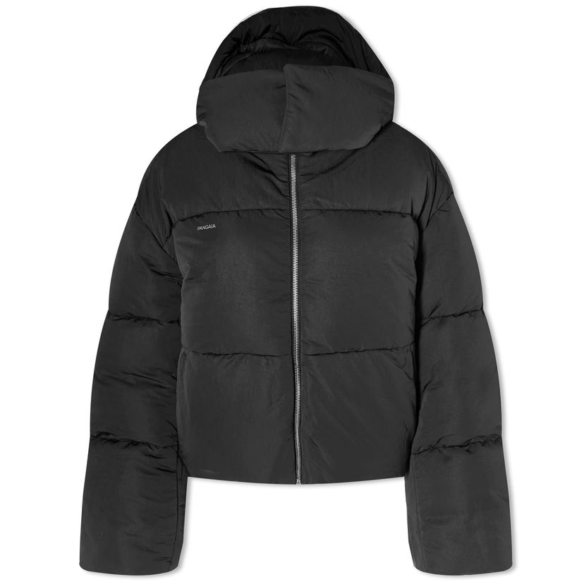 Puffer takki PANGAIA Pangaia FLWRDWN Recycled Nylon Cropped Puffer Jacket Musta | 100011689868