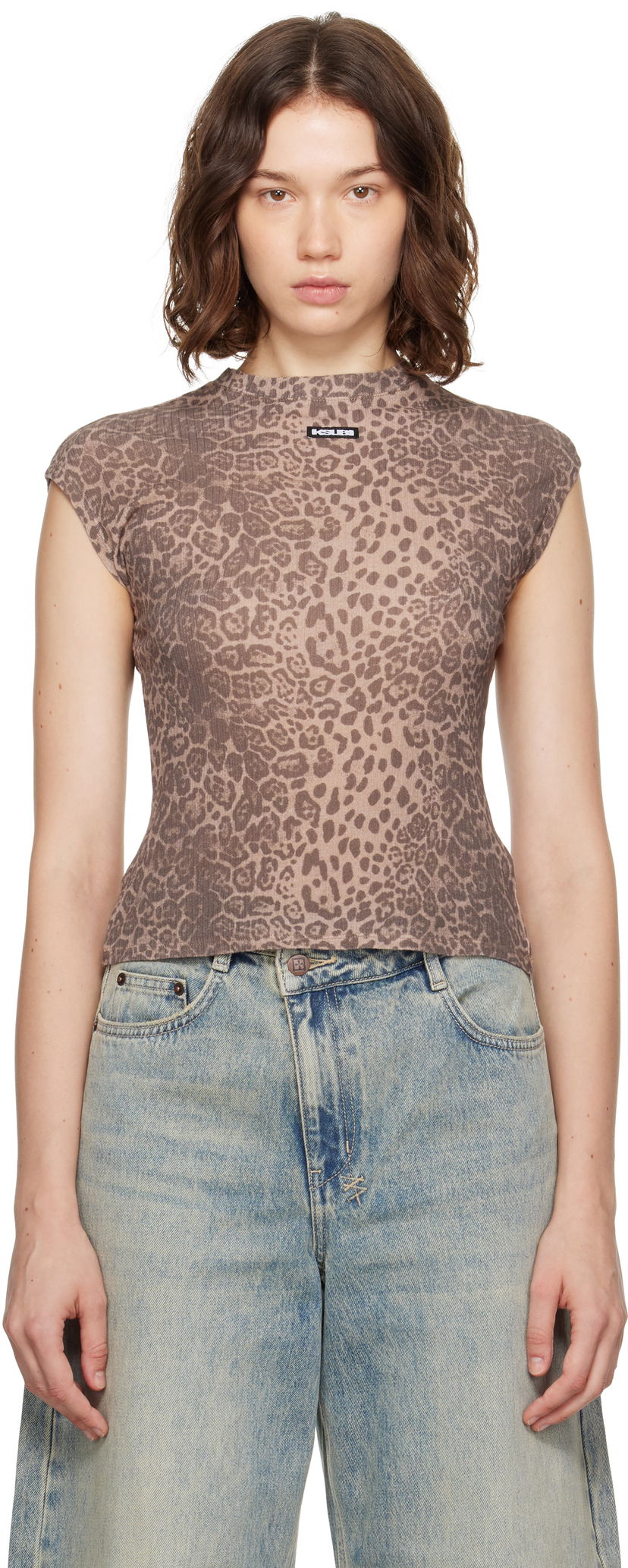 T-paita Ksubi Ksubi Staple Short Sleeve T-Shirt Beige | WPF25TE015