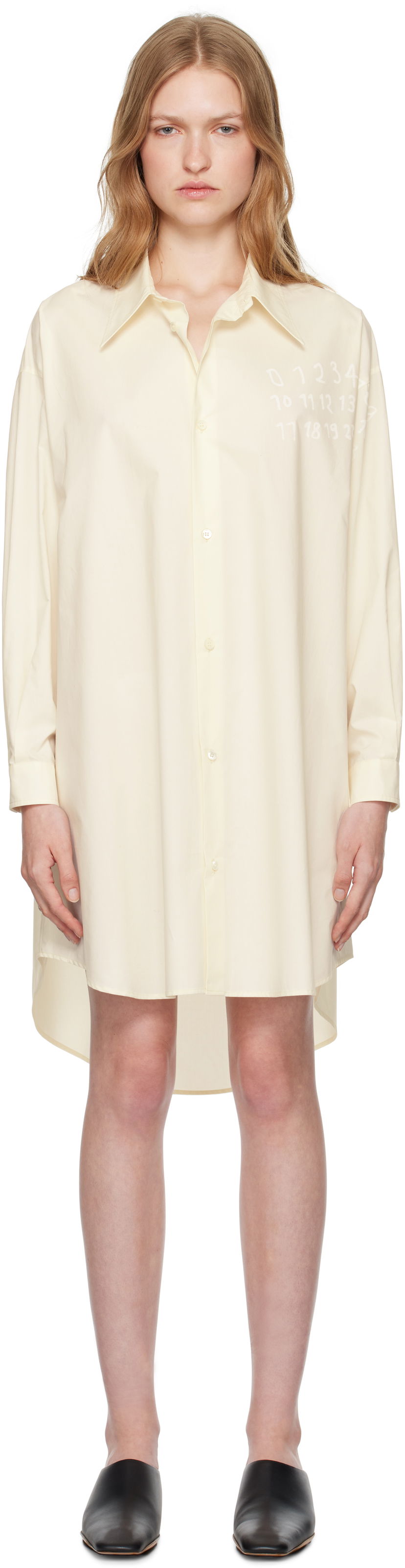 Mekko Maison Margiela Poplin Shirt Minidress Valkoinen | S62CT0247 S47294