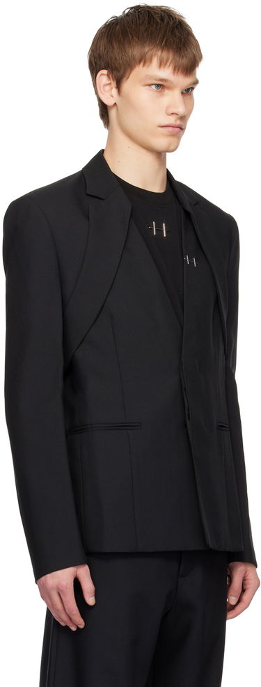 Bomber-takki HELIOT EMIL Kinetics Double-Breasted Blazer Musta | SS24_M_04_039_BLK01, 1