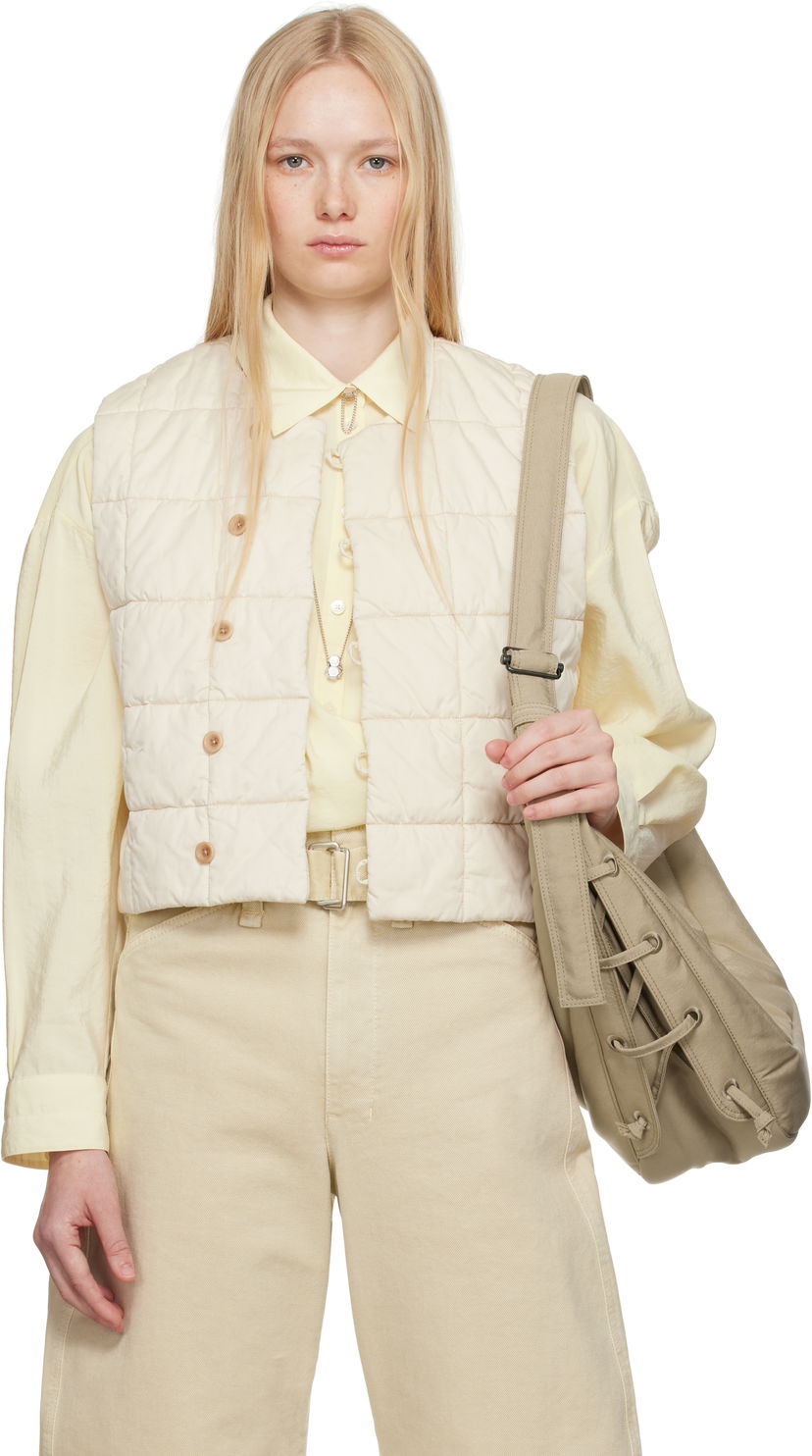 Liivi LEMAIRE Lemaire Wadded Vest Beige | OW1032 LF1207