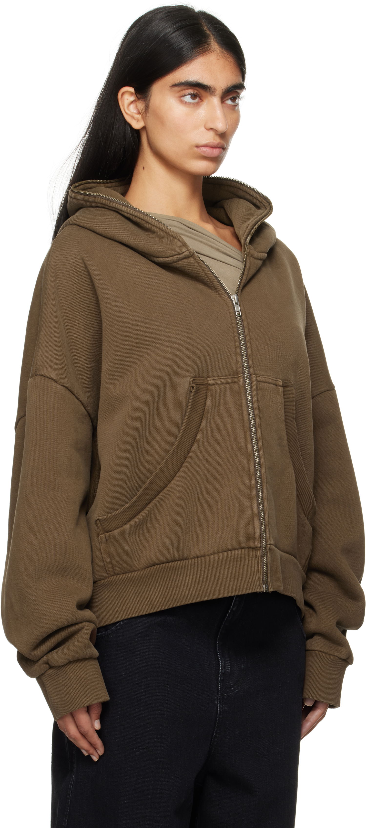 Huppari Entire Studios Entire Studios Eternal Zip Hoodie Ruskea | ES2202BT, 1