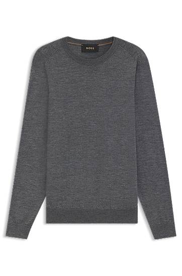 Villapaita BOSS Knitted sweater in wool, silk and cashmere Harmaa | 50544808