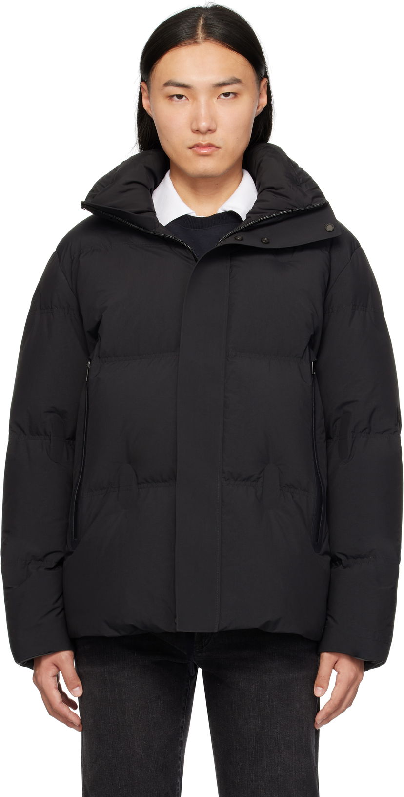 Puffer takki ZEGNA Hooded Down Jacket Musta | UETF7A8-ECT574