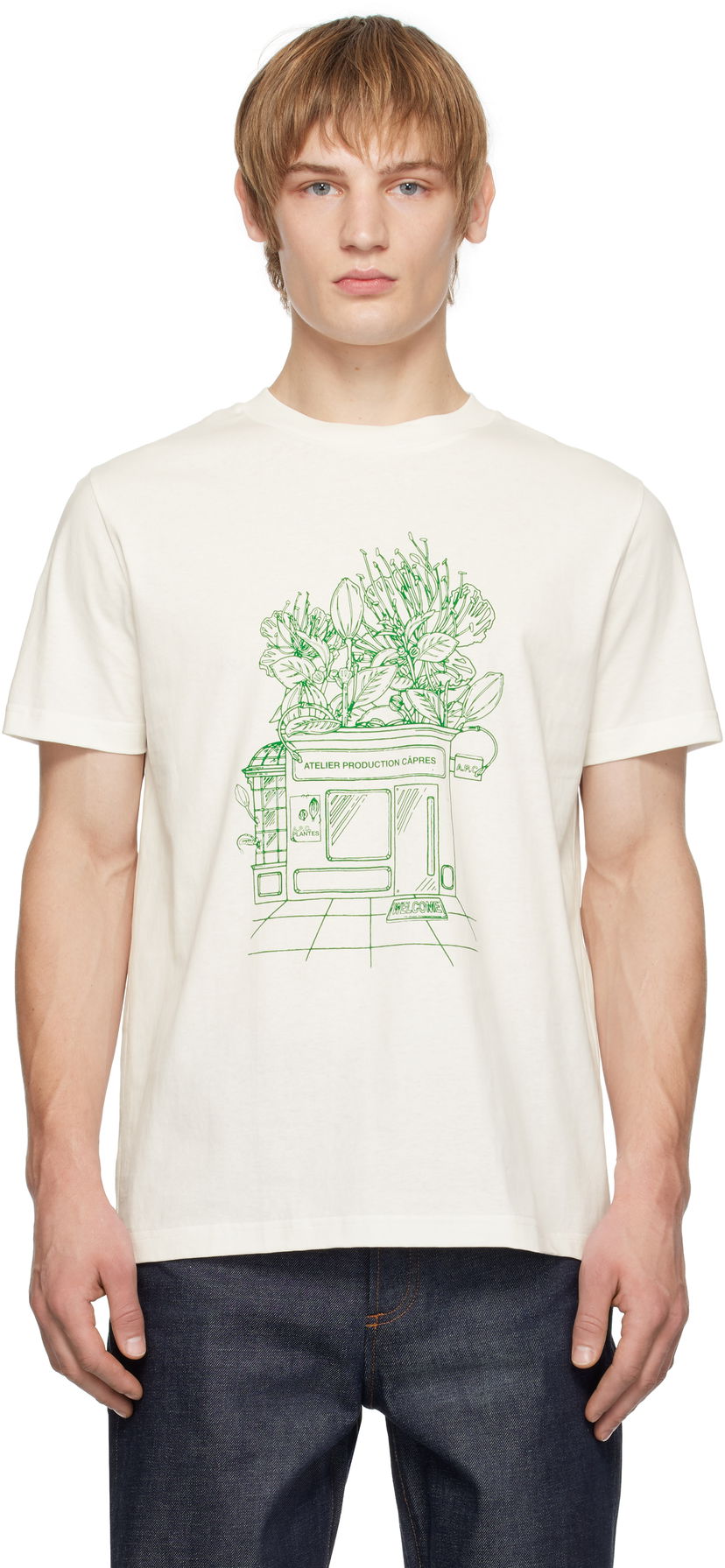 T-paita A.P.C. Magasin Print T-Shirt Valkoinen | COGCK-M26449