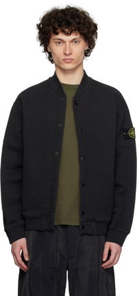 Stone Island Diagonal Fleece Old Effect Bomber Jacket
