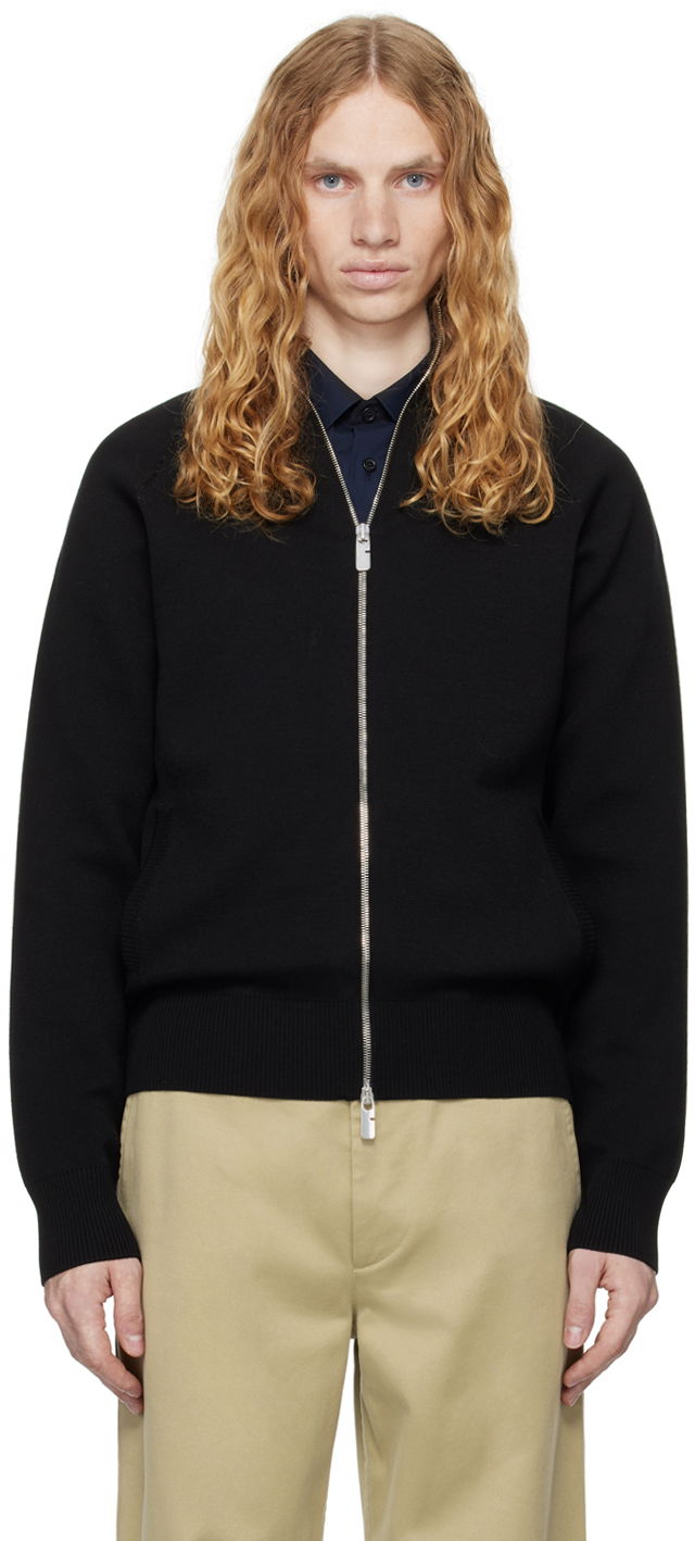 Villapaita Burberry Burberry Wool Blend Track Jacket Musta | 8098865