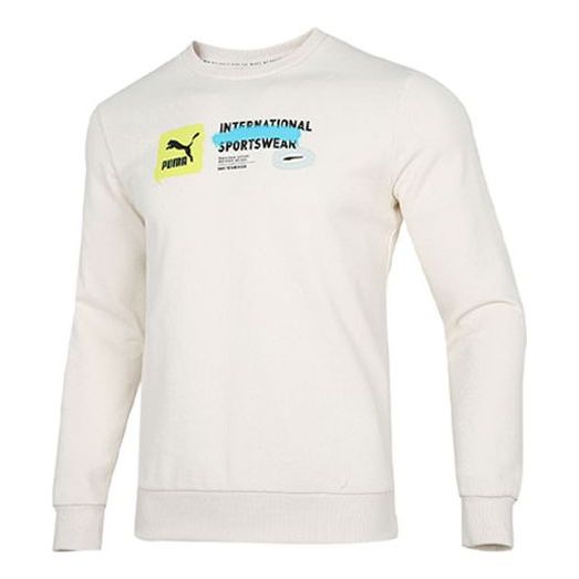 Villapaita Puma Puma International Sportswear Graphic Sweatshirt Beige | 536304-65