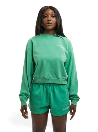Huppari Sporty & Rich Disco Cropped Crewneck Vihreä | CR474KE