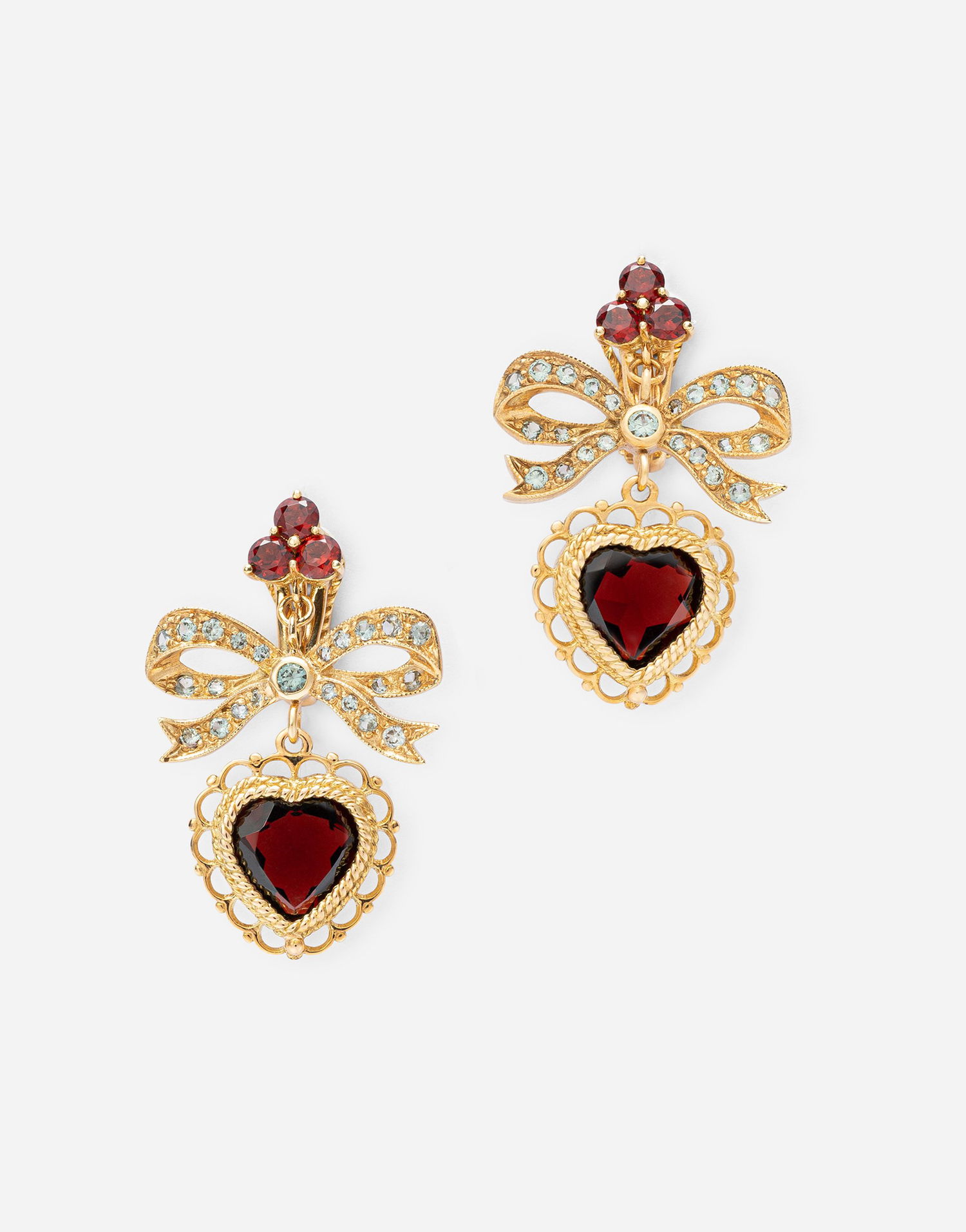 Korvakorut Dolce & Gabbana Dolce & Gabbana Love Heart Drop Earrings Punainen | WEKL1GWGAR4ZOO00, 0