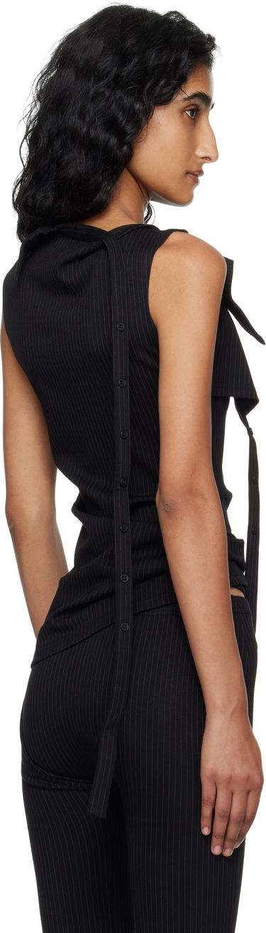 Tankkitoppi Ottolinger Ottolinger Ada Pinstripe Sleeveless Top Musta | 102-106004-01, 2