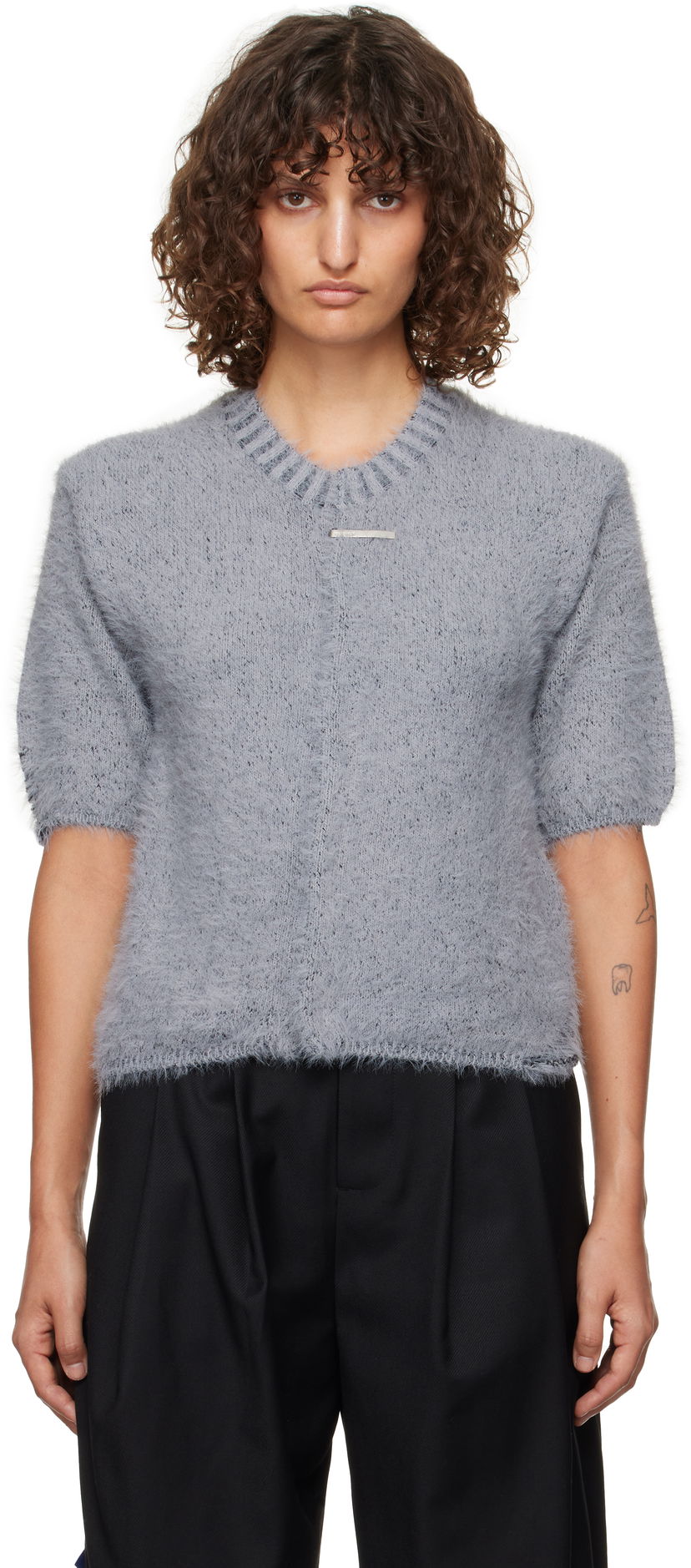 Villapaita ADER ERROR Knit Cardigan Harmaa | BN01FWKT0702GR