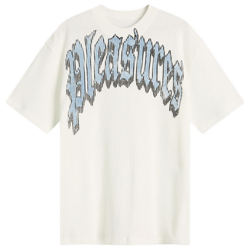 T-paita Pleasures Pleasures Twitch Waffle T-Shirt, Size Small Valkoinen | P25SP024-WHT