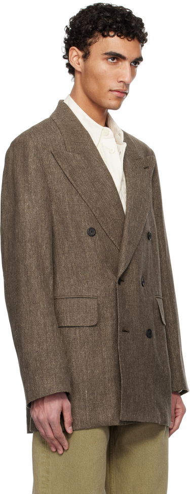Takki OUR LEGACY Our Legacy Sharp Double-Breasted Blazer Ruskea | M2250STC, 1