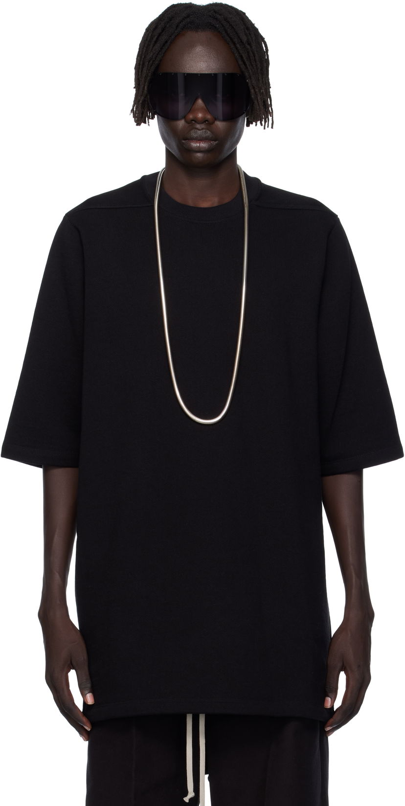 T-paita Rick Owens Rick Owens Concordians Jumbo T-Shirt Musta | RU02E1249 JTC