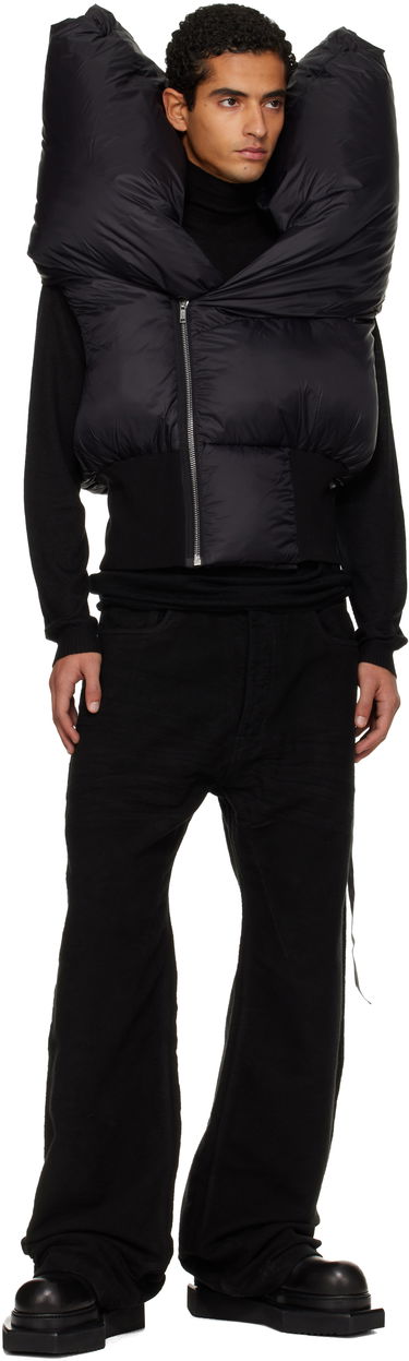 Liivi Rick Owens Concordians Anubis Padded High-Collar Vest Musta | DU02E7790 NP, 3