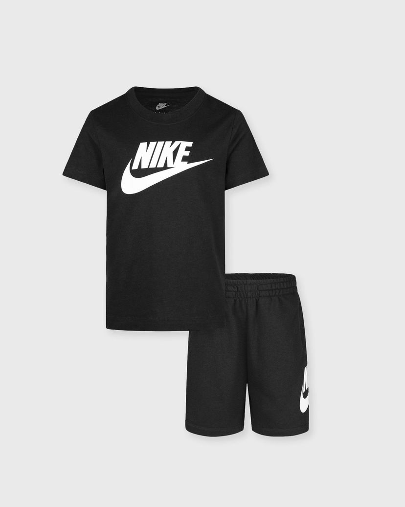Verryttelypuku Nike Club T-Shirt and Shorts Set Musta | 86L596-023