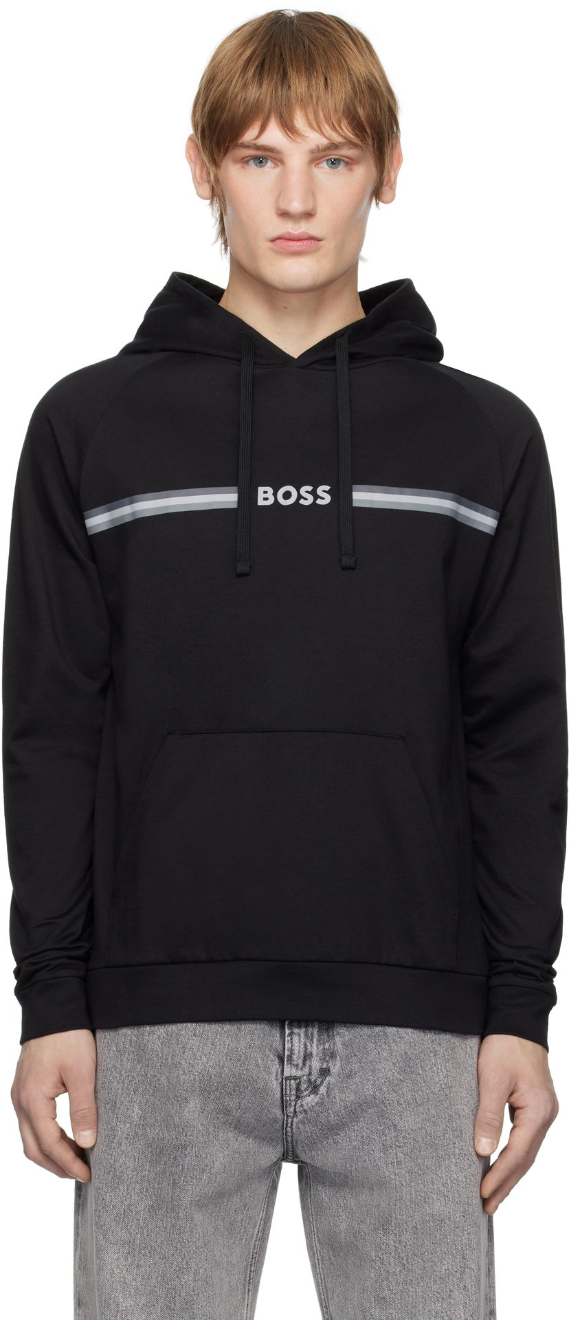 Huppari BOSS Hoodie With Logo Musta | 50535854