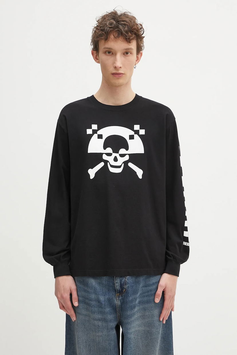 T-paita Neighborhood NEIGHBORHOOD Long Sleeve Graphic T-Shirt Musta | 242PCNH.LT05