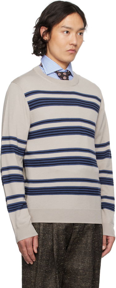 Villapaita Paul Smith PS Paul Smith Raised Stripe Merino Wool Sweater Beige | M2R-307Z-P22297-61, 1
