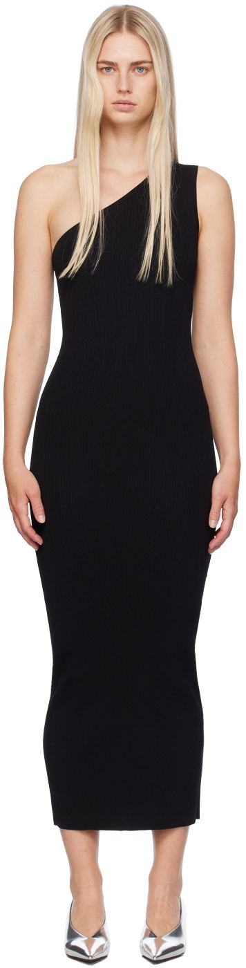 Mekko TOTEME Women's One-Shoulder Maxi Dress Musta | 233-6042-755