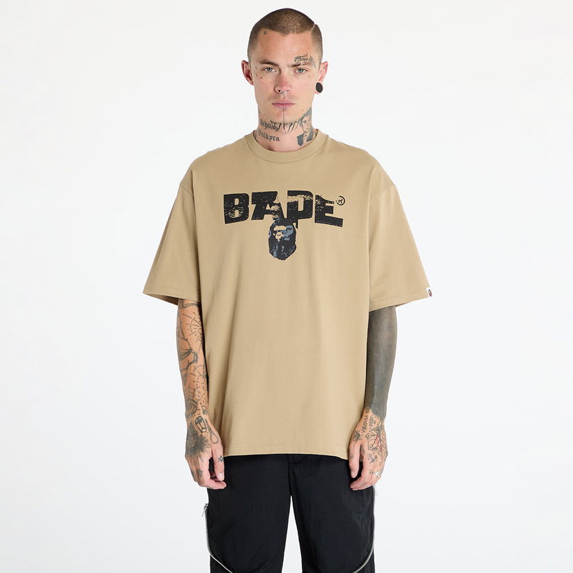 T-paita BAPE A BATHING APE Bape Army Relaxed Fit Tee Beige Beige | 001TEK301350M BEI