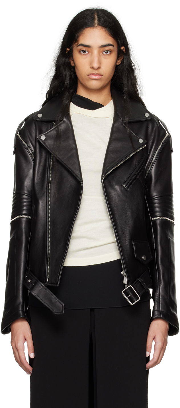 Bomber-takki Helmut Lang Helmut Lang Astro Biker Jacket Musta | O05HM103