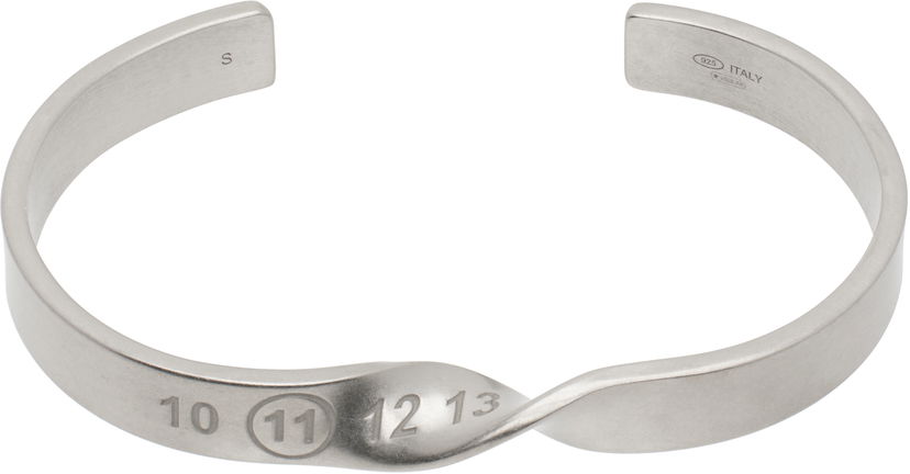 Rannerengas Maison Margiela Maison Margiela Twisted Number Logo Bracelet Metallinen | SM1UY0045 S12975