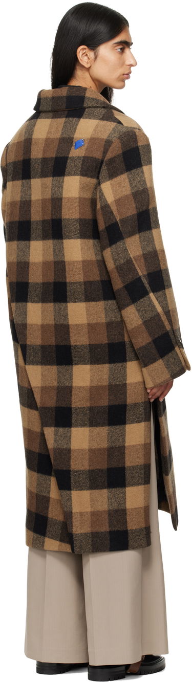 Takit ADER ERROR Double-Breasted Check Coat Ruskea | BN01FWCT0103BR, 2