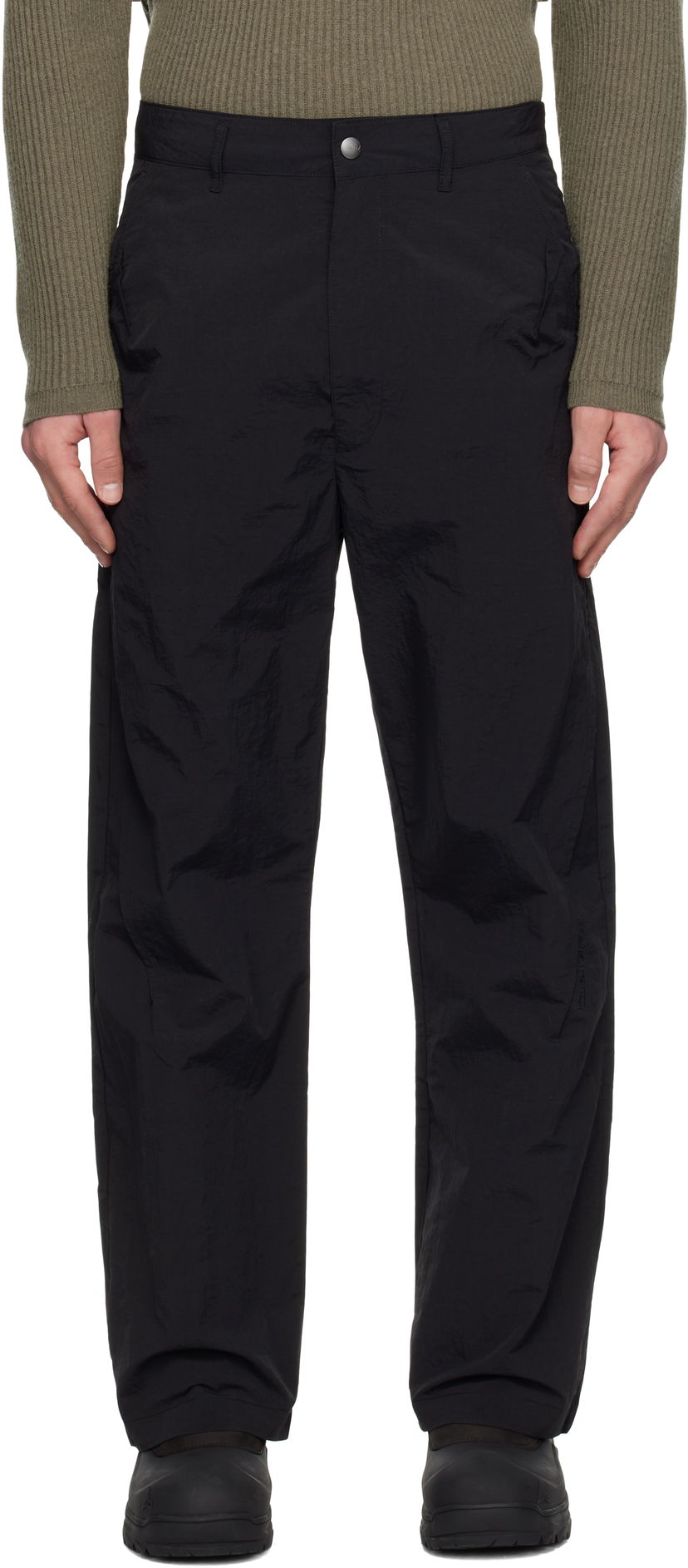 Housut izzue Pleated Taslan Trousers Musta | IZXPTL6111F4NBKX