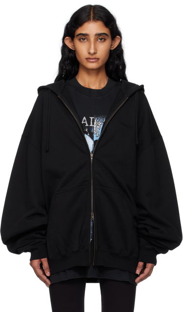 Huppari VETEMENTS Vetements Oversized Zip-Up Hoodie Musta | UH76ZU100B, 0