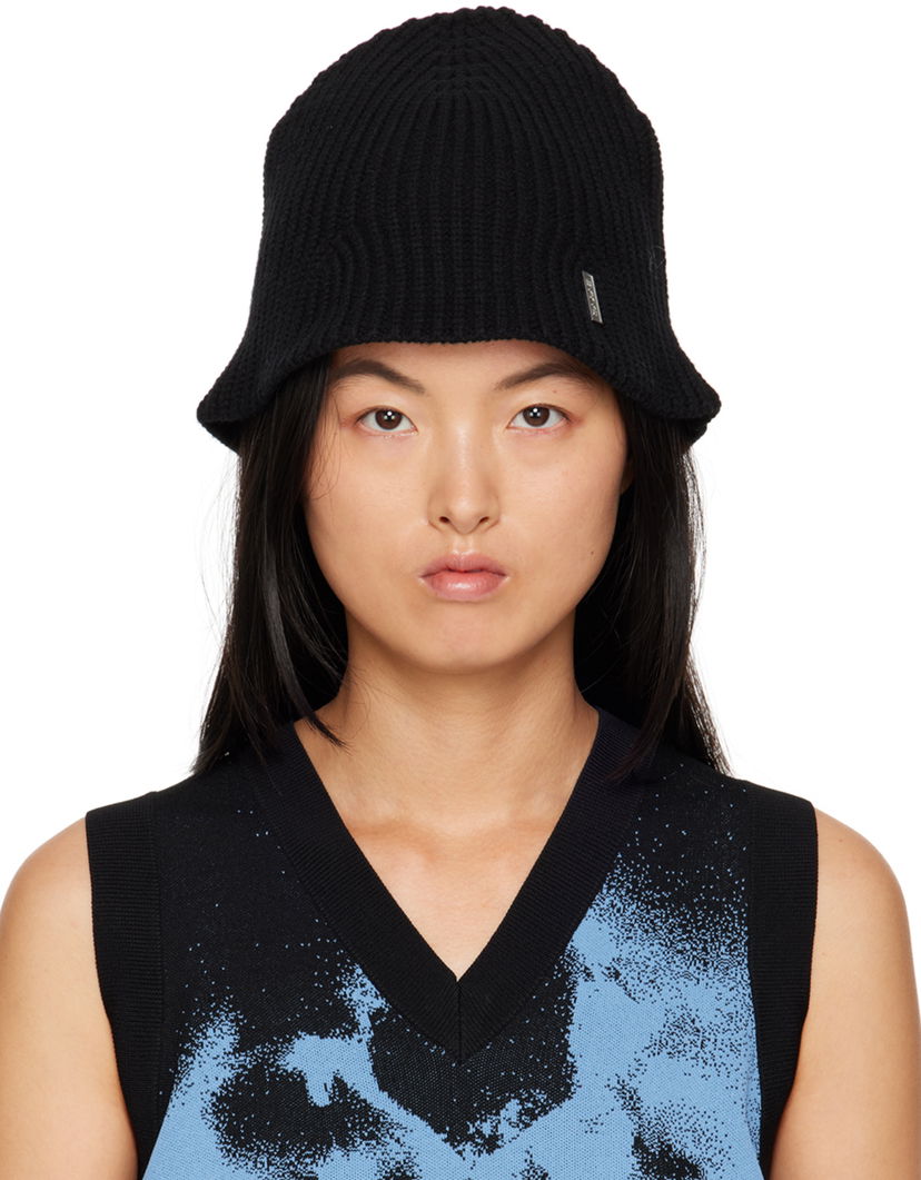 Hattu Eytys Ribbed Knit Bucket Hat Musta | X295001