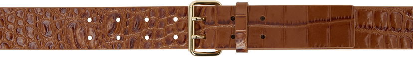 Vyöt Anine Bing Anine Bing Mila Crocodile Leather Belt Ruskea | A-12-10973-BWN1