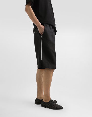 Shortsit Dolce & Gabbana Dolce & Gabbana Linen Drawstring Shorts Musta | GP0T1TFU4MCN0000, 3