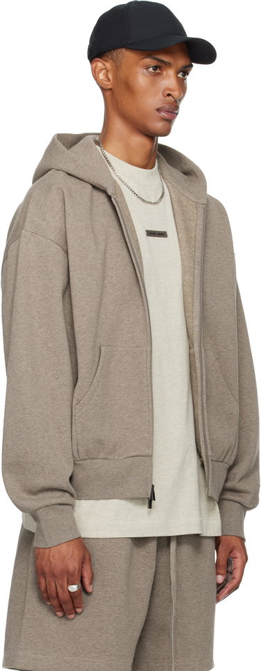 Huppari Fear of God Fear of God ESSENTIALS Classic Fit Fleece Zip-Up Hoodie Harmaa | 192SP254783F, 1