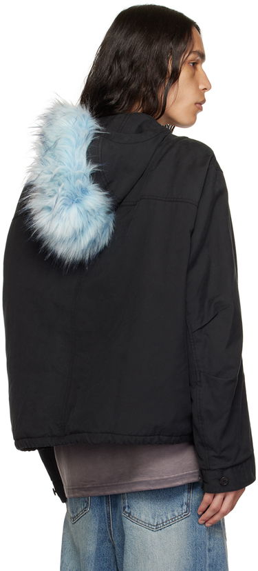 Bomber-takki We11done Sortie Buttoned Neckline Jacket Musta | WD-JK3-23-052-U-BK, 2
