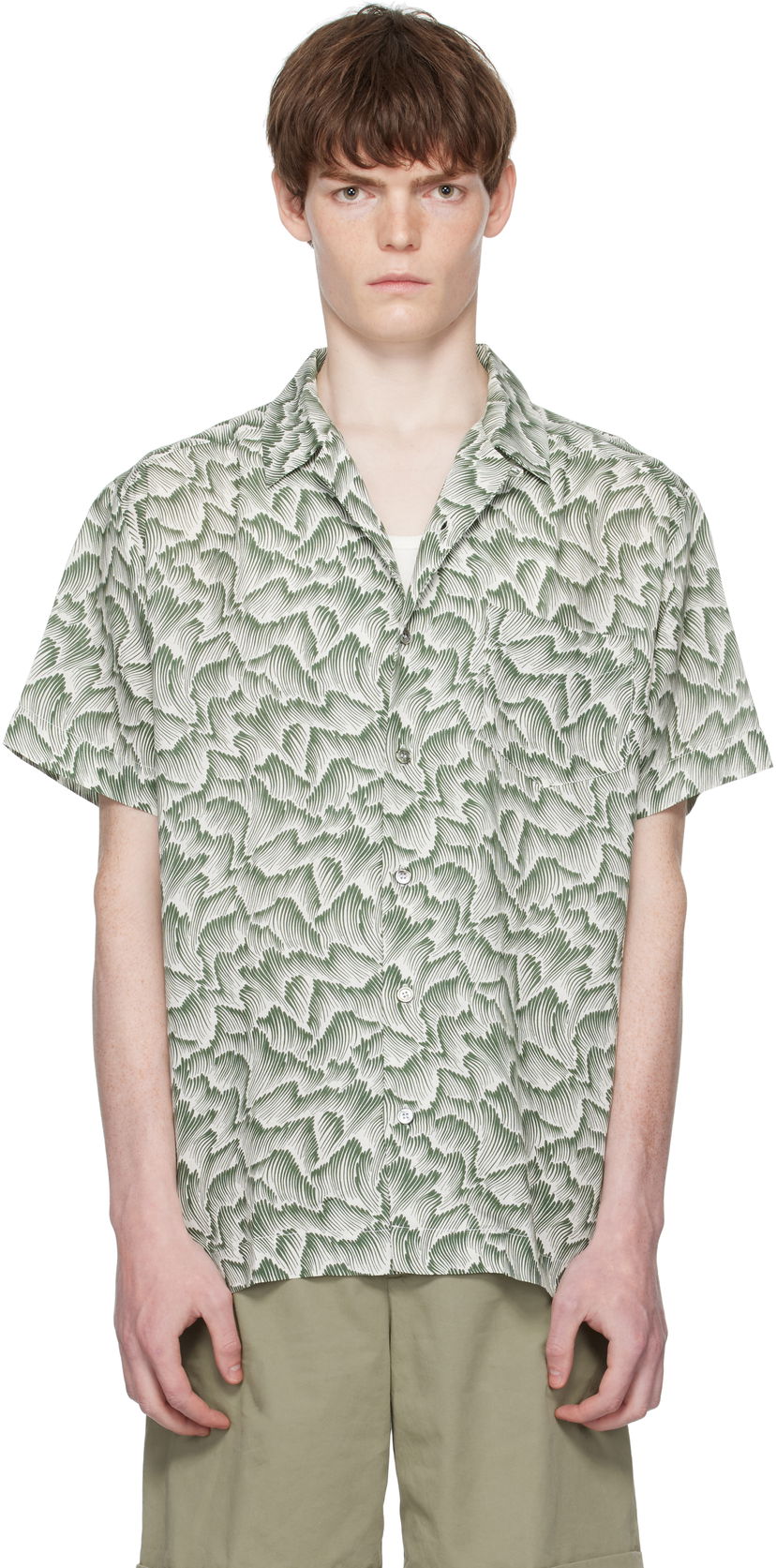 Paita A.P.C. A.P.C. Roy Print Camp Collar Shirt Vihreä | VIALX-H12608