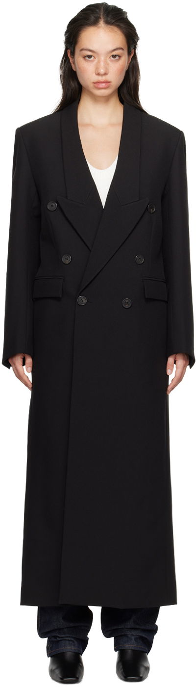 Takit Coperni Coperni Long Double-Breasted Coat Musta | COPM22F3004