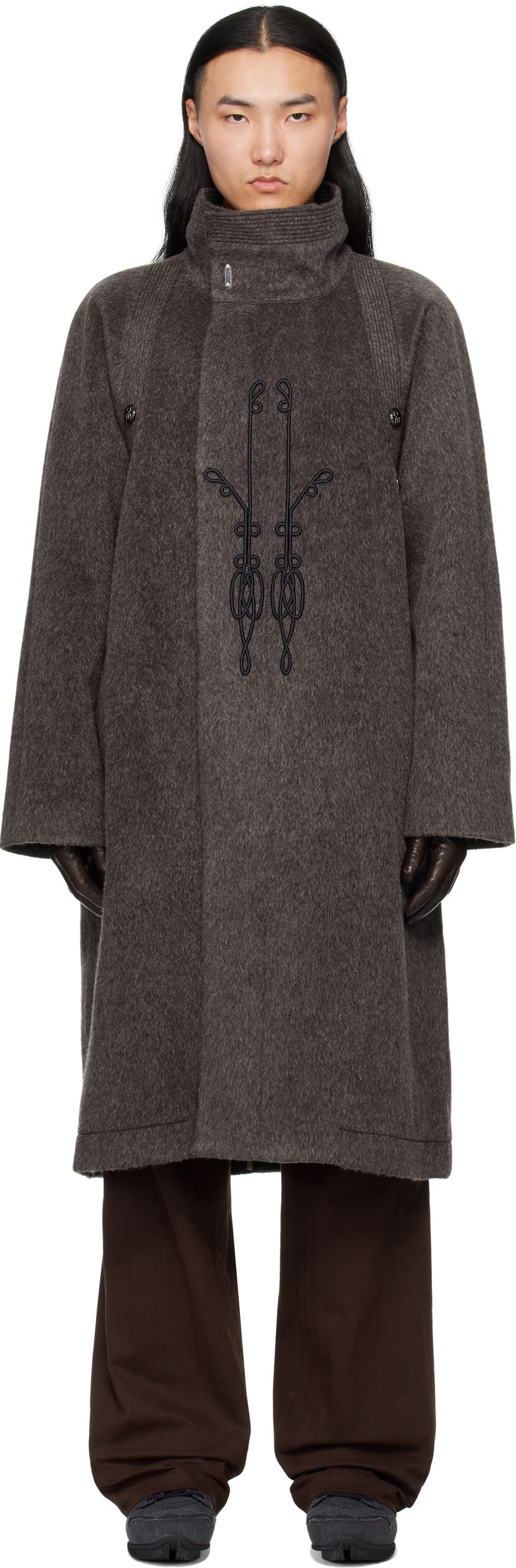 Takit KIKO KOSTADINOV Kormos Military Coat Harmaa | KKAW25C01-44