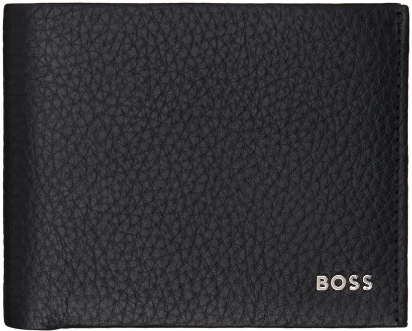 Lompakko BOSS Black Leather Logo Lettering Wallet Musta | 50529512