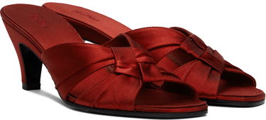 Kengänhoito The Row The Row Soft Knot Heeled Mules Punainen | F1499-W326, 3