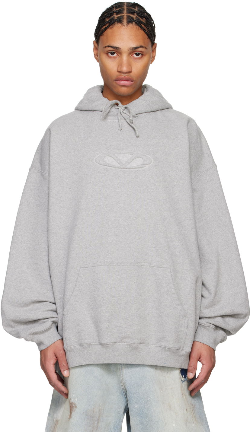 Huppari VETEMENTS 3D Oval Logo Oversized Hoodie Harmaa | UA66HD790G