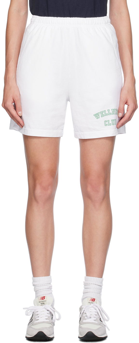 Shortsit Sporty & Rich Wellness Club Shorts Valkoinen | SH021S407WW