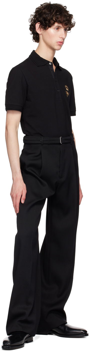 Poolopaita Dolce & Gabbana Black Embroidered Polo Musta | G8LZ1ZG7WUR, 3