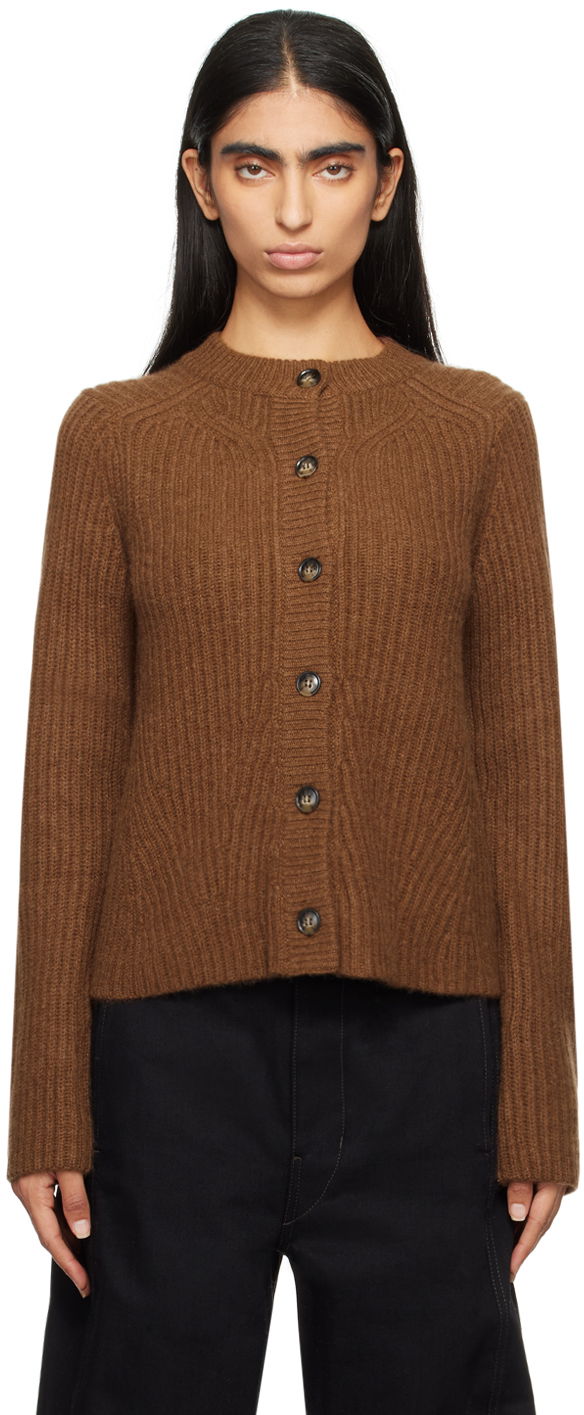 Villapaita Loulou de Saison Loulou de Saison Emin Knit Cardigan Ruskea | EMIN