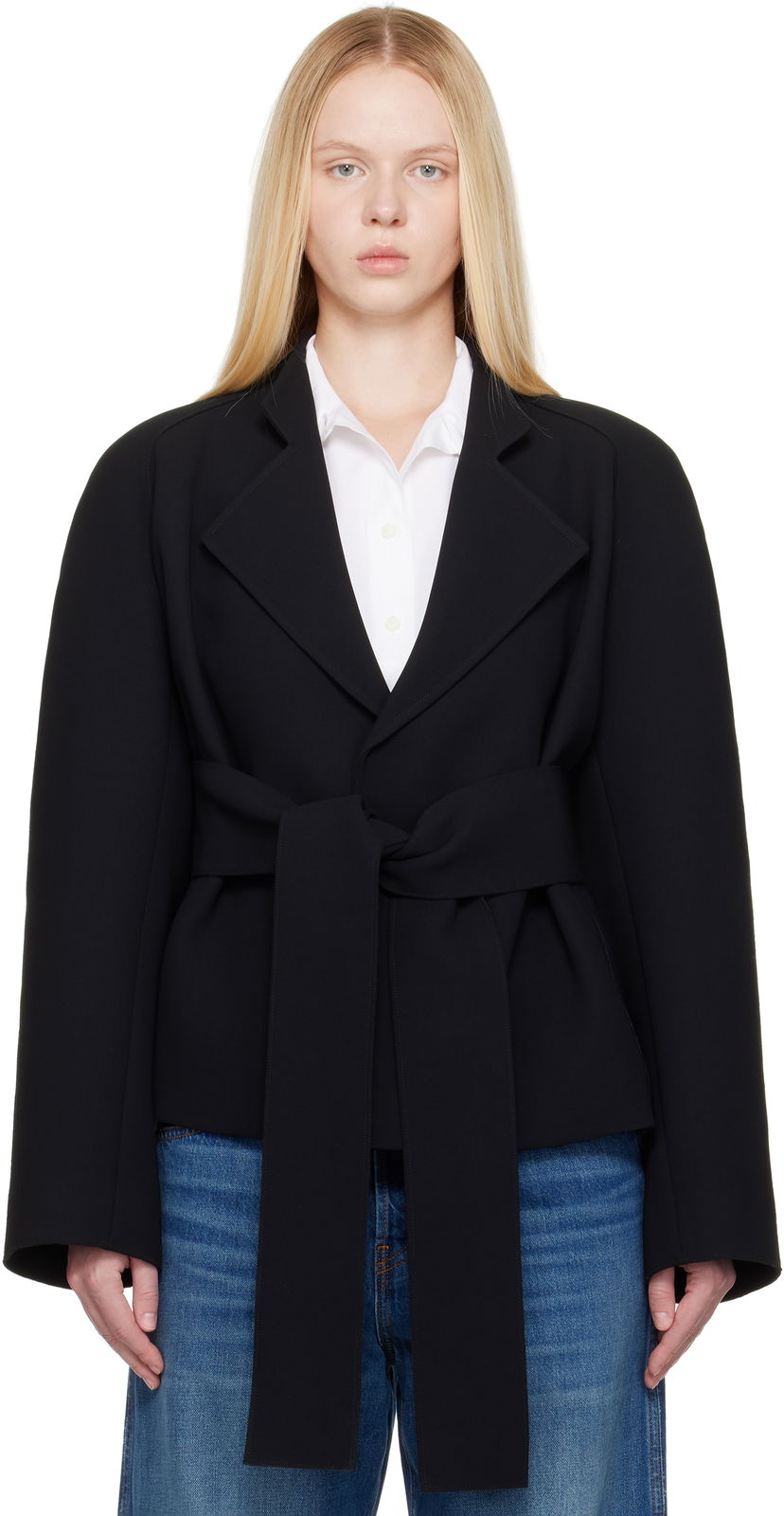 Takki Khaite KHAITE Edith Belted Jacket Musta | 61814114