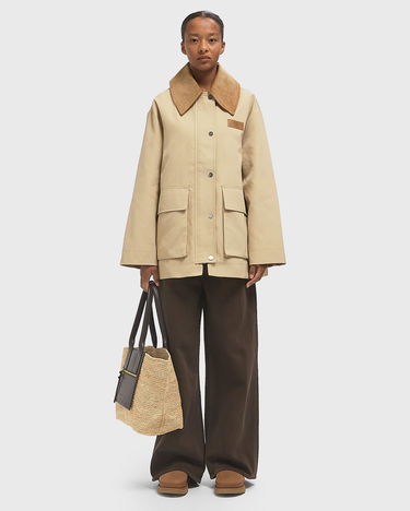Takki GANNI Twill Midi Jacket Beige | W0757-531, 1